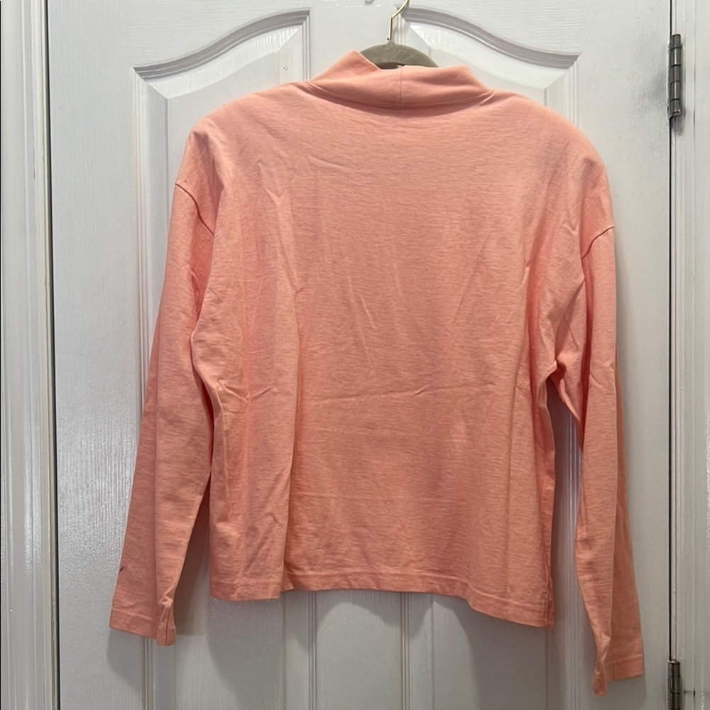 Bedford Fair Peach 100% Cotton Pullover Women’s Large Long Sleeve - Picture 4 of 4